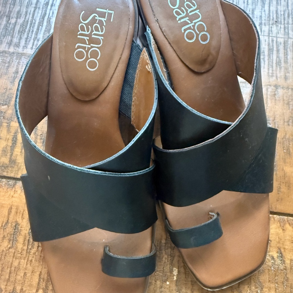 Franco Sarto Black and Brown Women's Sandals